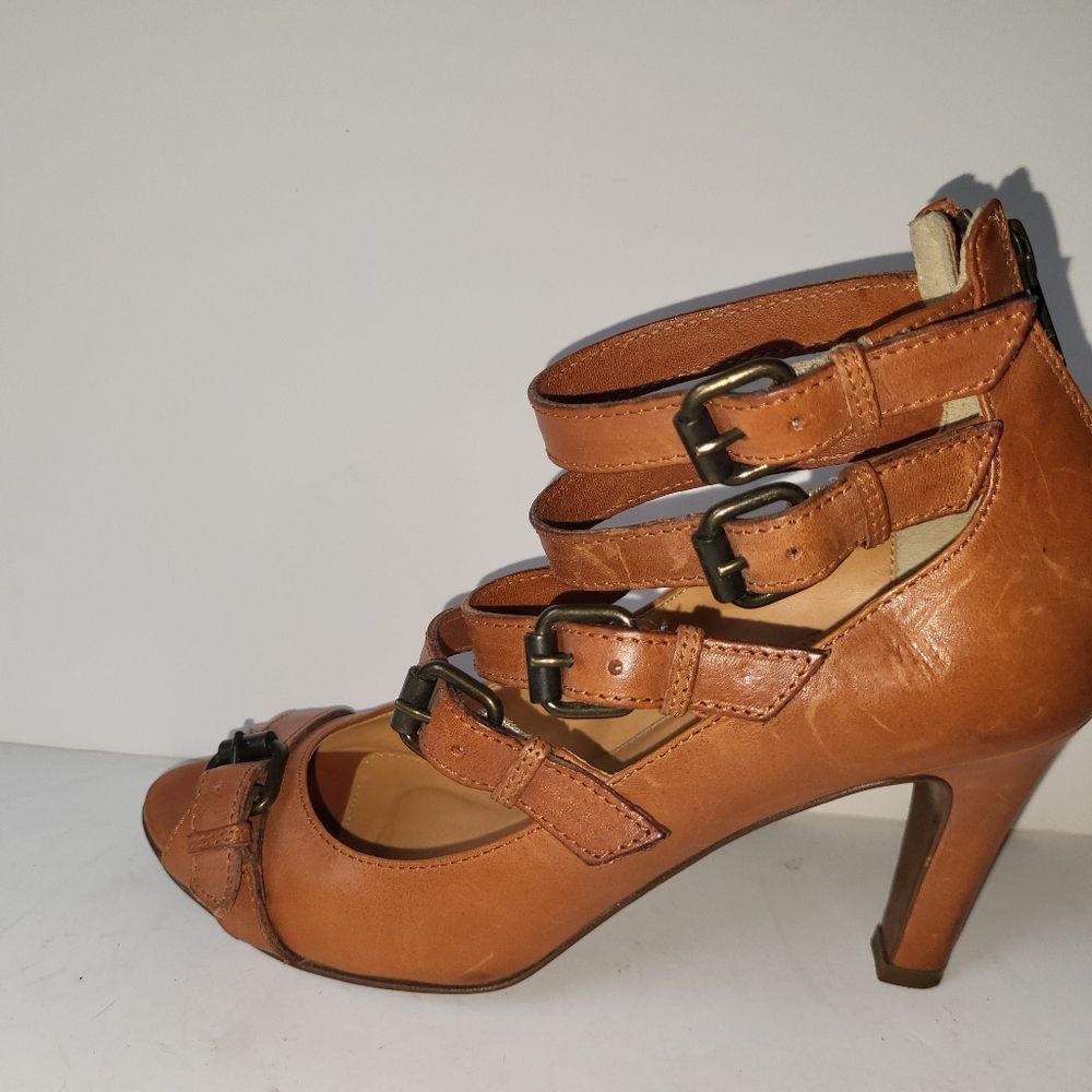 J. Crew Brown Strappy Heels - 6